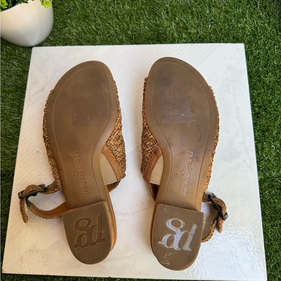 PAUL GREEN Helena espadrille sandals size 7.5 US Color Cuoio Sisal Woven leather - Picture 15 of 15